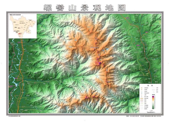 贡嘎山等9座山峰米乐M6 米乐景观地图公布(图3)