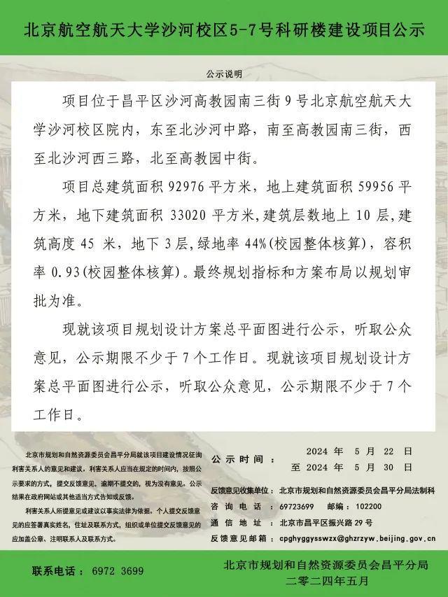 北京航空航天大学沙河校区科研楼建设项目要动工了(图3)